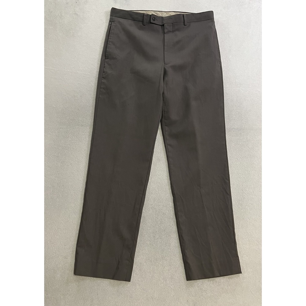 Calvin Klein Dress Pants Men's Size 35x31 Wool Gray Sport